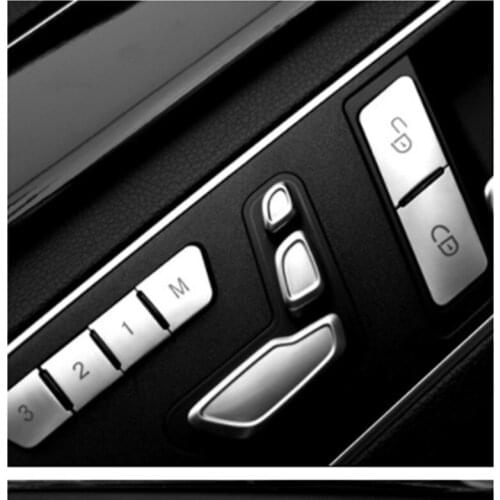 Car-Styling Door Seat Adjust Switch Button Cover Trim Sticker For Mercedes Benz A B E Class GLA CLA GLK GLE CLS ML GL