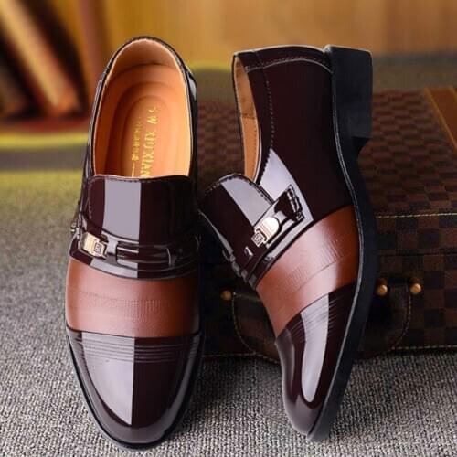 Fashion Business Dress Men Shoes Formal Slip On Dress Shoes Men Oxfords Footwear High Quality Genuine Leather Shoes For Men