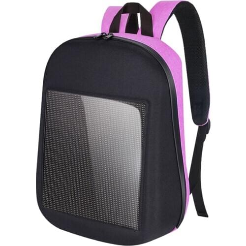 MagiDeal Smart LED Dynamic Backpack Slim for Outdoor Travel Waterproof