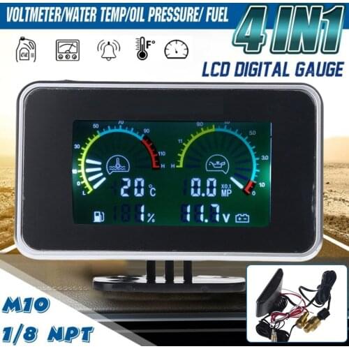 Universal Water Temperature Gauge 4 In 1 LCD Replacement ALARM Accessory