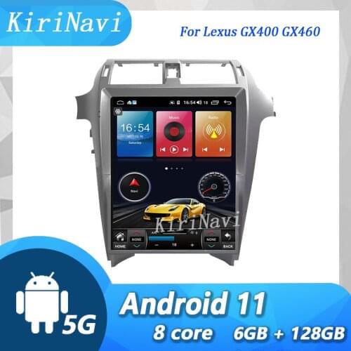 KiriNavi 15" Vertical Screen Tesla Style Android 9.0 Car Radio Automotivo For Lexus GX400 GX460 Auto GPS Navigation 4G Stereo BT