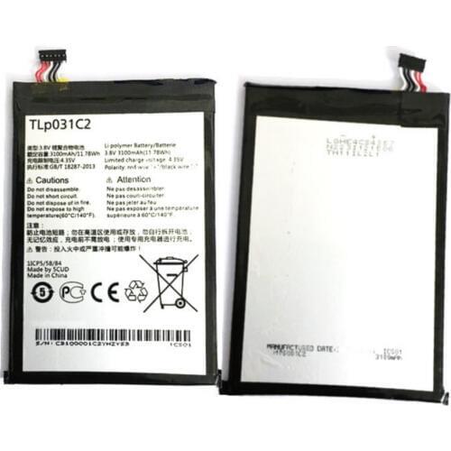 High quality Replacement Battery 3100mAh TLp031C2 batteries for Alcatel One Touch Hero 2 OT-8030 OT-8030B OT-8030Y M812C battery