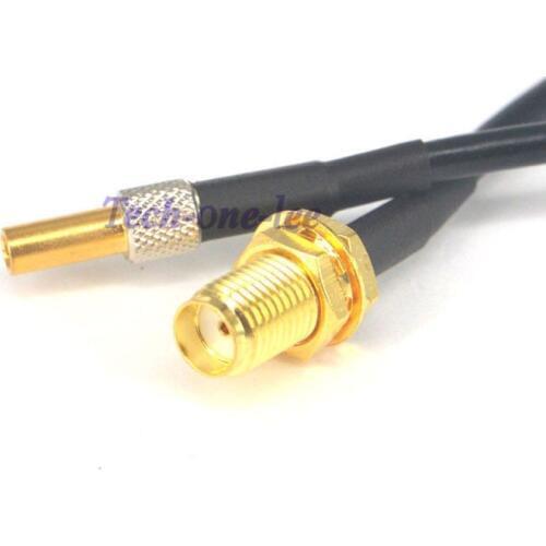 10 piece/lot SMA Female to CRC9 Male WIFI Antenna Extension Cable Coax RG174 20cm