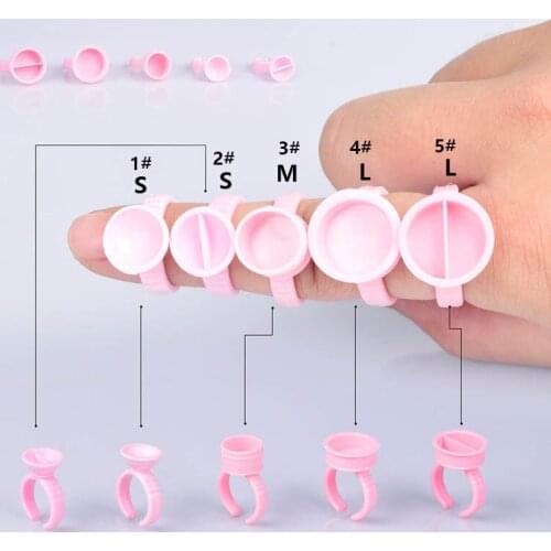 100 Plastic Tattoo Ink Ring Cup Holder Eyebrow Lips Small Medium Large Permanent Makeup Tattoo Pigment Containers Accessories