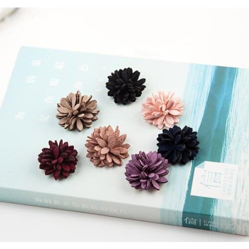 100pcs/lot 2.5cm Mini rose fabric Flowers For Girls Kids' Hair Accessories shoes garment accessories
