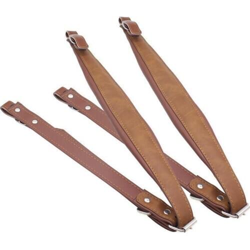 2 Pcs Adjustable Synthetic Leather Accordion Shoulder Straps Belt for 60-120 Bass Accordions