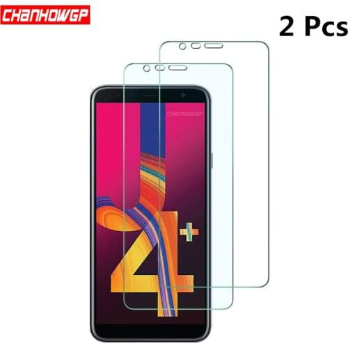 2Pcs Tempered Glass For Samsung Galaxy J4 Plus 2018 Screen Protector Tempered Glass For Samsung Galaxy J6 Plus 2018 Full Cover