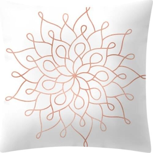 45*45cm Soft Cushion Cover Decorative Pillow Case Rose Gold Pink Geometric Sofa Car Throw Pillow Home Decor Pillow Cover