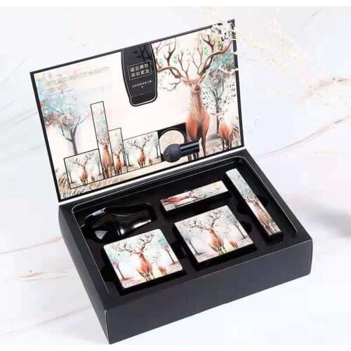 5 pcs/set Air Cushion BB Cream Loose Powder Mushroom Puff Matte Lipstick Whitening Concealer Oil Control Make Up Set