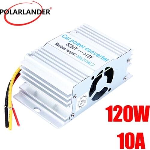 Car Inverter Portable Power Converter 10A 24 V To 12 V 180W Converter Aluminum Alloy Shell Buck Power Supply Car Transformer