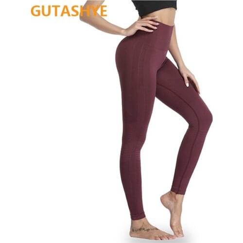 GUTASHYE High Waist Seamless Legging Gym Sport Pants Femme Push Up Fitness Elastic Sexy Workout Women Sport Yoga Leggings Women