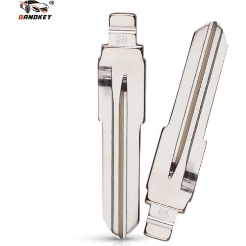 Dandkey 10pcs/lot #60 Metal Blank Uncut Flip KD Remote Key Blade Type For Fiat NO. 60 Blade Fob Replacement