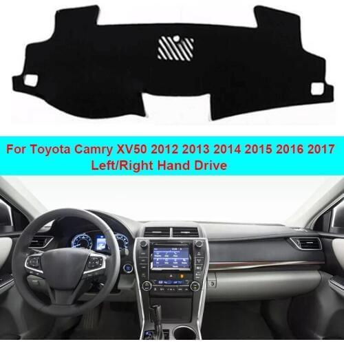 2 Layers Car Inner Dashboard Cover Dash mat Carpet Cape For Toyota Camry XV50 2012 2013 2014 2015 2016 2017 LHD RHD Sun Shade