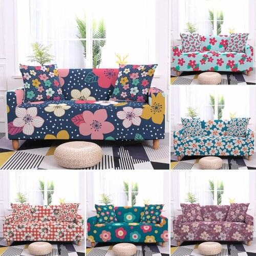 Floral Pattern Elastic Sofa Covers for Living Room Modern Couch Cover for Different Shape Sofa Case L-Style Sofa Slipcover