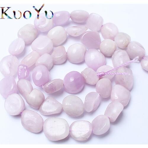 Natural Irregular Kunzite Purple Spodumene Stone Loose Beads For Jewelry Making DIY Bracelets Necklace 15"inch 8-10mm Wholesale