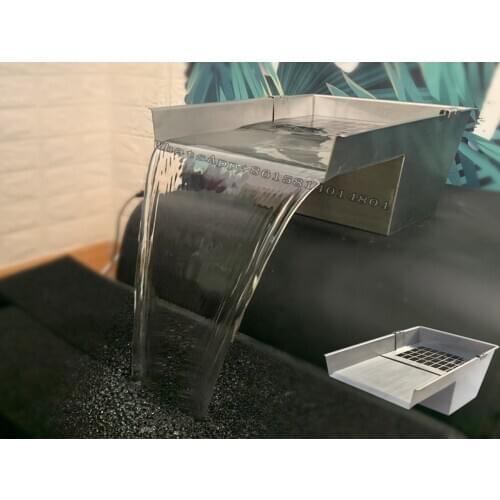 Small type waterfall flowing wall stacked water curtain,fish pond outlet garden rockery garden circular landscape decoration