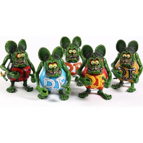 Rat Fink Mouse 5" Action Figure PVC Model Toys Decoration Figurine Gifts