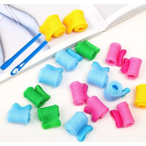 Multicolor Manual Hair Curlers Rollers plastic Snail curler Curling Wand DIY Styling Women Safety Hair Styling Tool（18pcs/Set