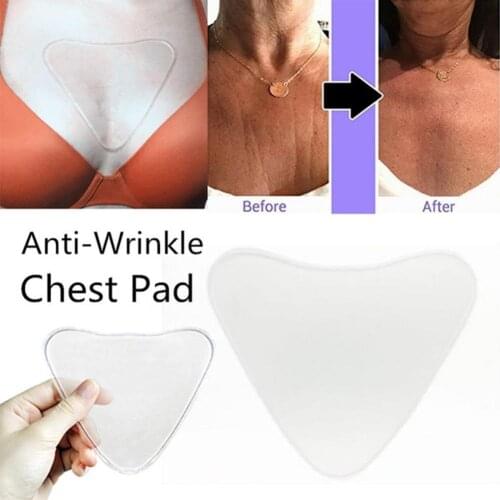 Anti-wrinkle Chest Pad Reusable Triangle Chest Pad Sticker Soft Cleavage Silicone Transparent Skin Chest Care Lady
