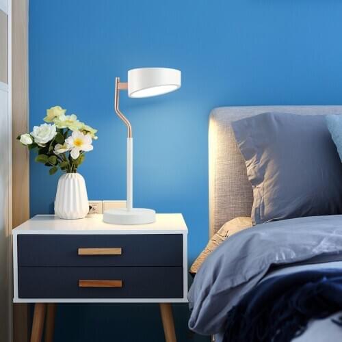 Modern Black Gray White Led Table Lamps Nordic simple Desk Lamp with 3 colors Read Lights Bedroom Bedside Decor Home Lighting