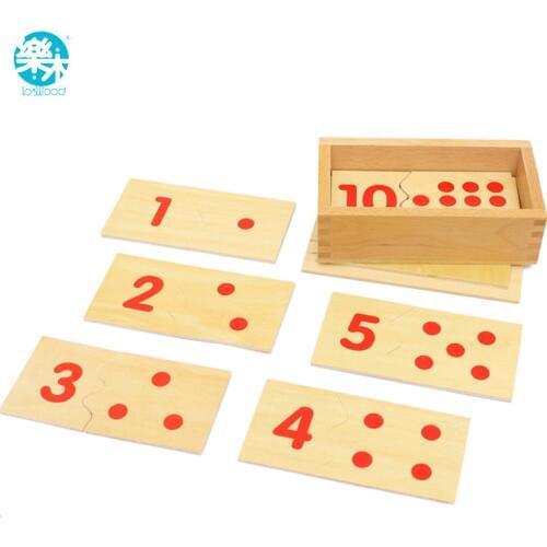 Montessori Educational Wooden Toys For Children Number and Counter Match-up Puzzle Early Toys Childhood Education Preschool