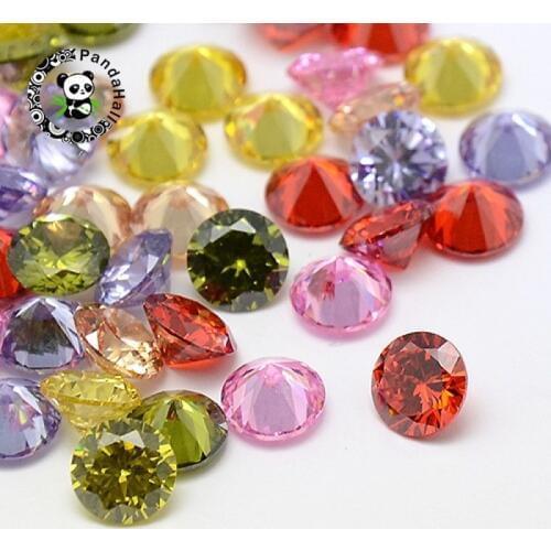 Pandahall 10pcs Mixed Grade A Cubic Zirconia Cabochons for Jewelry Earrings Necklace Bracelet Making Accessories