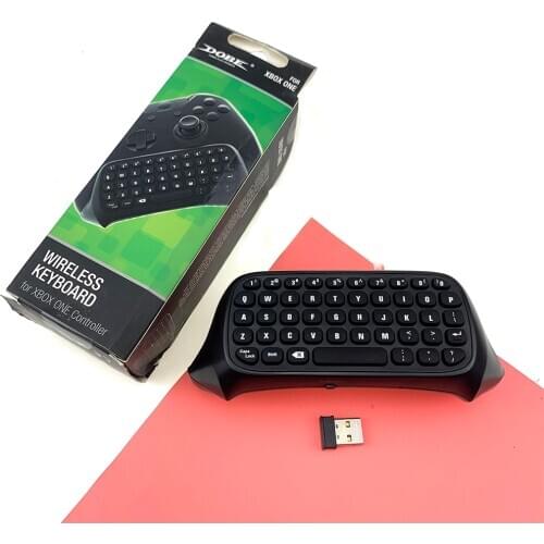 Portable Wireless Gaming Keyboard USB 2.4G Wireless Chatpad Message Keyboard for Xbox One Controller Black LHB99