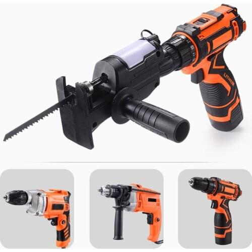 Portable Reciprocating Saw Adapter Electric Drill Modified Electric Saw Power Tool Wood Cutter Machine Attachment With Oil Can