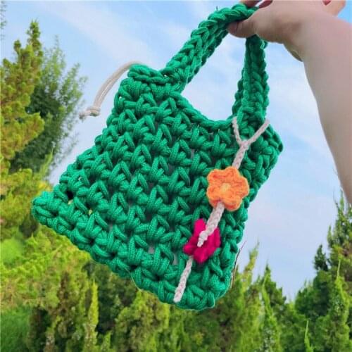 Luxury Bags for Women Hand Woven Bag Strip Thread Hook Knitted Womens Shoulder Lady Messager Crossbody Bag Clutch Bag bag