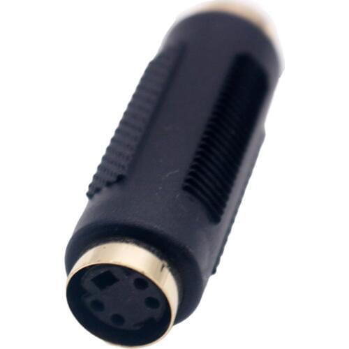 S-Video S-VHS Mini Din 4 PIN Female to Female Gender Change Coupler Extension Connector Composite Video Cable Adapter for DVD