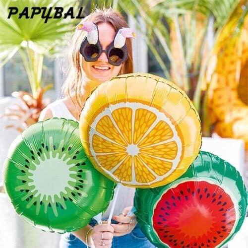10pcs 18inch Fruits Foil Balloons Birthday Wedding Decoration Air Balloon Event Baby Shower Party Supplies Kids Children Toys