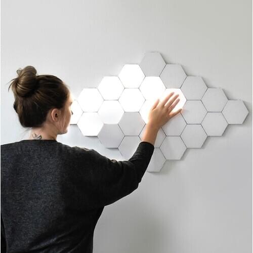 Touch Sensitive Lighting Lamp Hexagonal Lamps Quantum Lamp Modular LED Night Light Hexagons Creative Decoration Lamp
