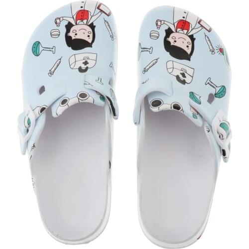 Womens Nurse Nursing Shoes Waterproof Slip-Resistant Clogs Outdoor Slipper Work slippers Restaurant Chef Cute Cartoon Shoes