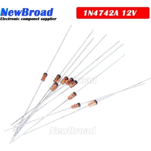 100PCS 1W 12V 1N4742A 1N4742 DO-41 Zener diode
