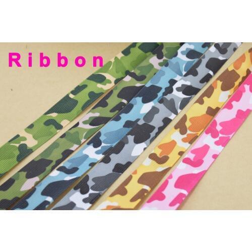 16mm width,camouflage ribbons Polyester Grosgrain ribbon, lace satin ribbons DIY hairbow accessories, gift package#3221