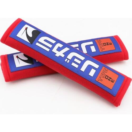 2pcs Spoon Sport JDM Style Cotton Seat Belt Cover Soft Harness Pads Shoulder Pad