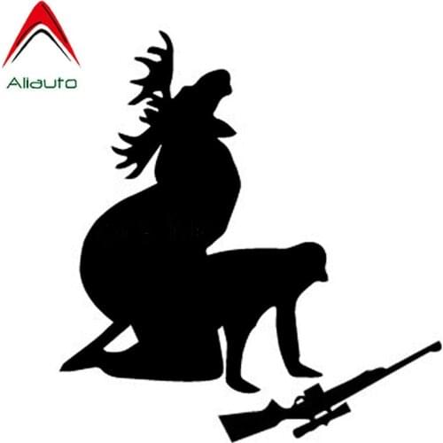 Aliauto Funny Car Sticker Elk Hunter How Ya Like My Meat Now Auto Motorcycles Accessories Vinyl Decal for Audi Smart,13cm*12cm