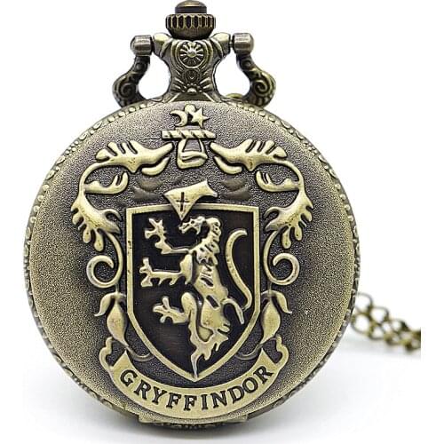 Antique Steampunk Bronze Quartz Pocket Watch Necklace Chain Pendant Gift relogio de bolso