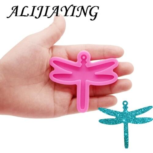 Shiny Dragonfly Silicone Mold for keychain pendant - Resin Crafting Mold - Diy Epoxy Resin Molds Jewelry Making DY0837