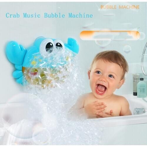 Baby Bath Toy Bath Bubble Spitting Machine 12 Songs Musical Bubble Maker Baby Toy Crab Frog Cute Bathroom Supplies