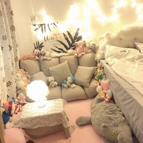 Ivy-style Tatami Lazy Sofa Dual-purpose Bed Folding Small Single Double Chair Net Red-style Womens Bedroom Small Huxing