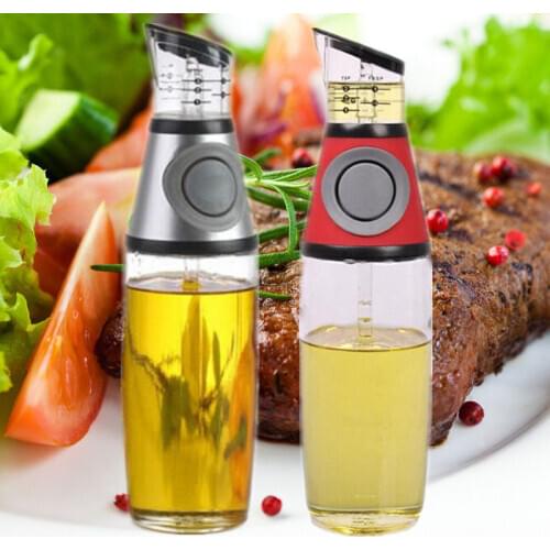 500ML Vinegar Measuring Dispenser Bottle Kitchen Glass Gravy Boat Olive Oil Vinegar Dispenser Pourer Bottle Cooking Tools