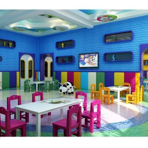 Customized made nursery fun playground center accessory stickers wall decoration element for infants' school YLW-KD171022