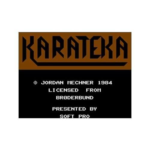 Karateka Region Free 8 Bit Game Card For 72 Pin Video Game Player