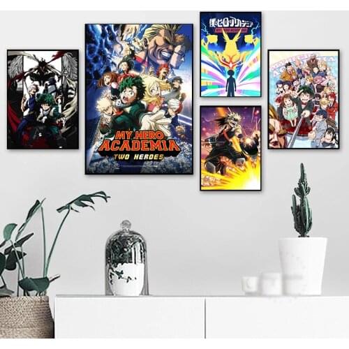 Canvas painting Japanese Anime My Hero Academia Art Canvas Boku Poster Print Cartoon Decorative Painting Home Decoration