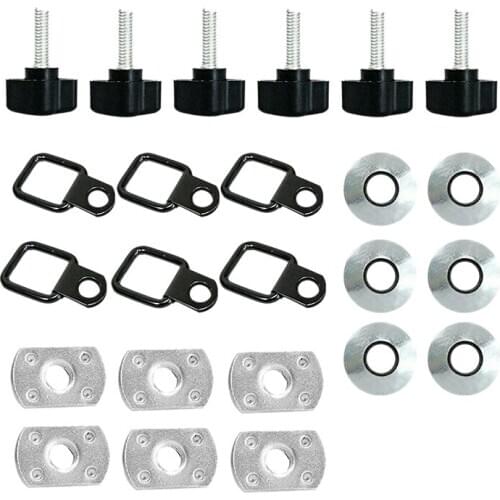 Hardtop Quick Removal Thumb Screw D-Rings Kit for Jeep Wrangler CJ YJ TJ JK JKU