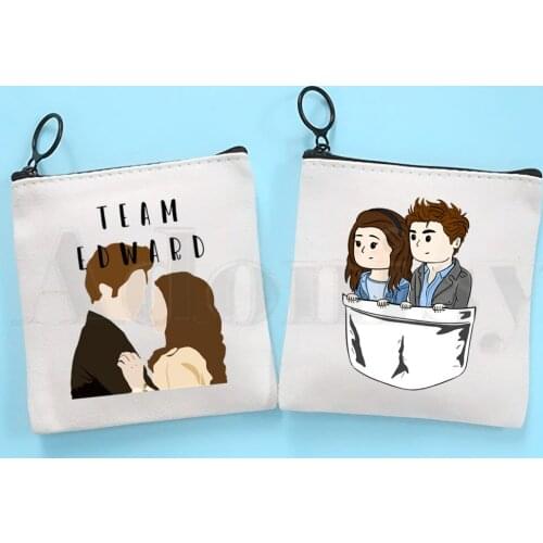 Edward Cullen 90s GRAPHIC Aesthetic Funny Coin Purse Storage Small Bag Card Bag Key Bag Coin Clutch Bag Zipper Key Bag