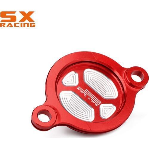 Motorcycle Red Engine Oil Filter Cleaner Cap Cover For HONDA CRF450R CRF450RX CRF 450R 450RX 2017-2018 Dirt Bike