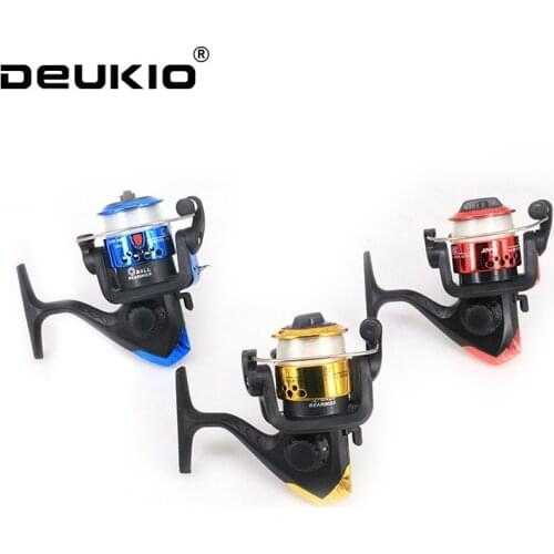 DEUKIO Mini Spinning Reel Outdoor 200 Ice Fishing Sea Rock Raft Angling Rod Gear Metal Spool Tackle Carp Crucian Bass Reels Fish
