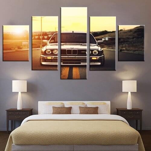 Modular Canvas Painting Home Decoration 5 Pieces luxury Sport Car Pictures Modern Hd Printed Poster For Living Room Wall Artwork